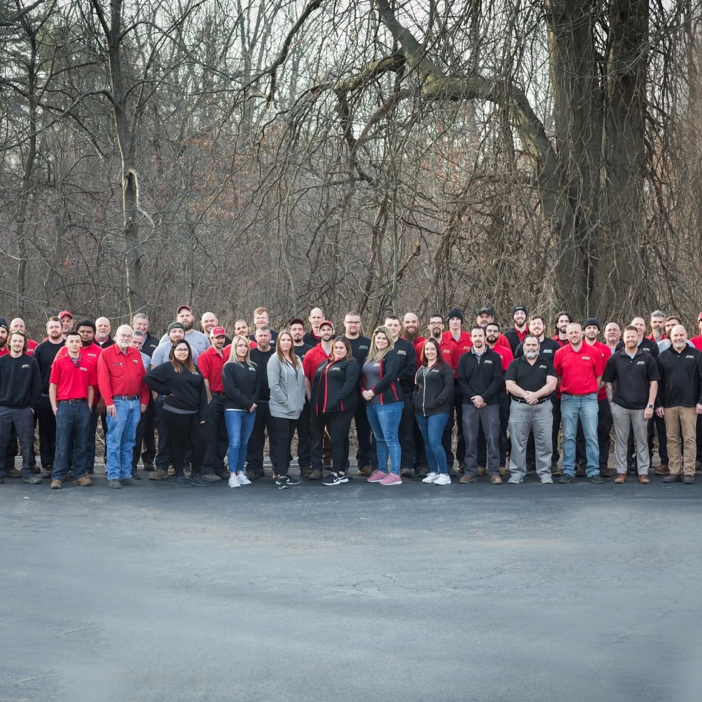 The STACK crew outdoors in winter