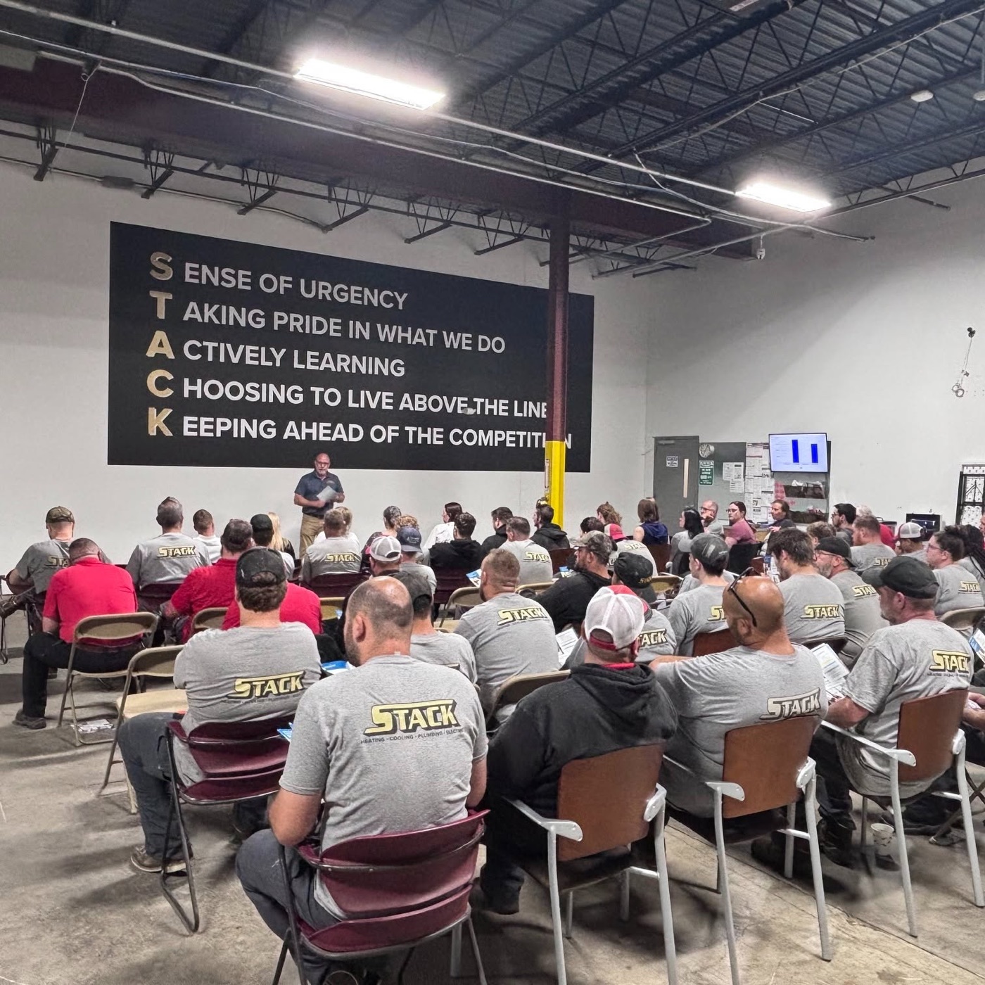 STACK technicians in the training room