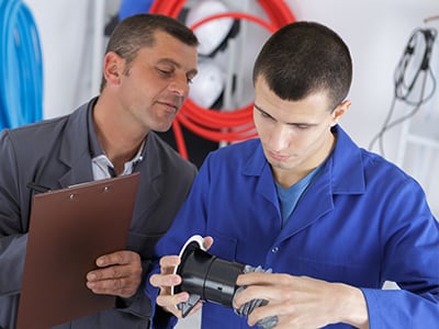 Technicians in the training room